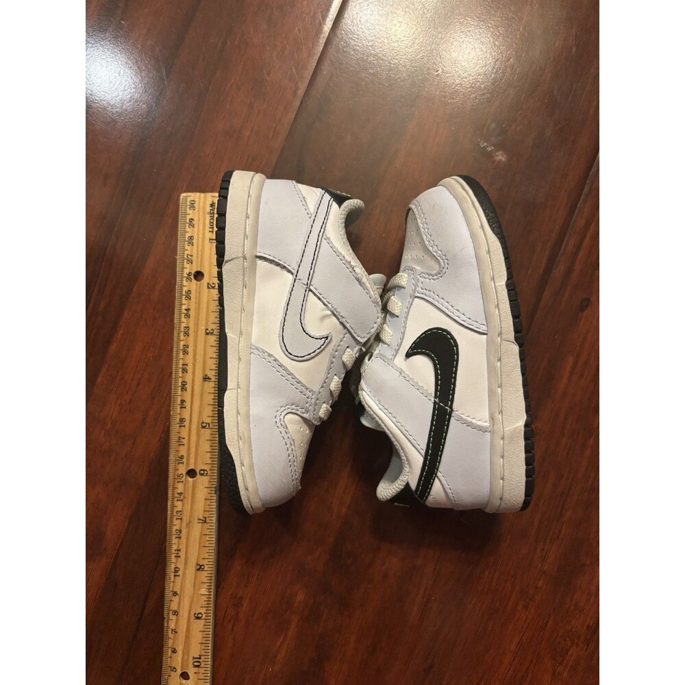 Toddler Shoes Nike Dunk Low TD 'Grey Green Strike' Size 7C Preowned Unisex